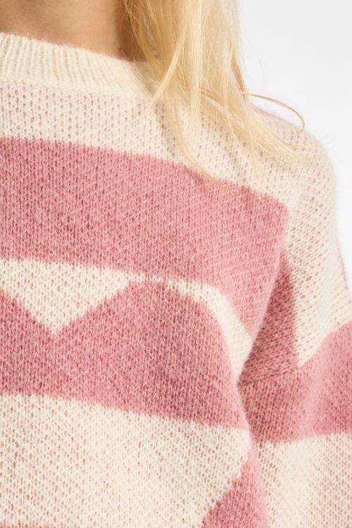 Striped Sweater, Heart Pattern