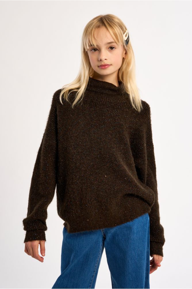 Pull en maille col roulé