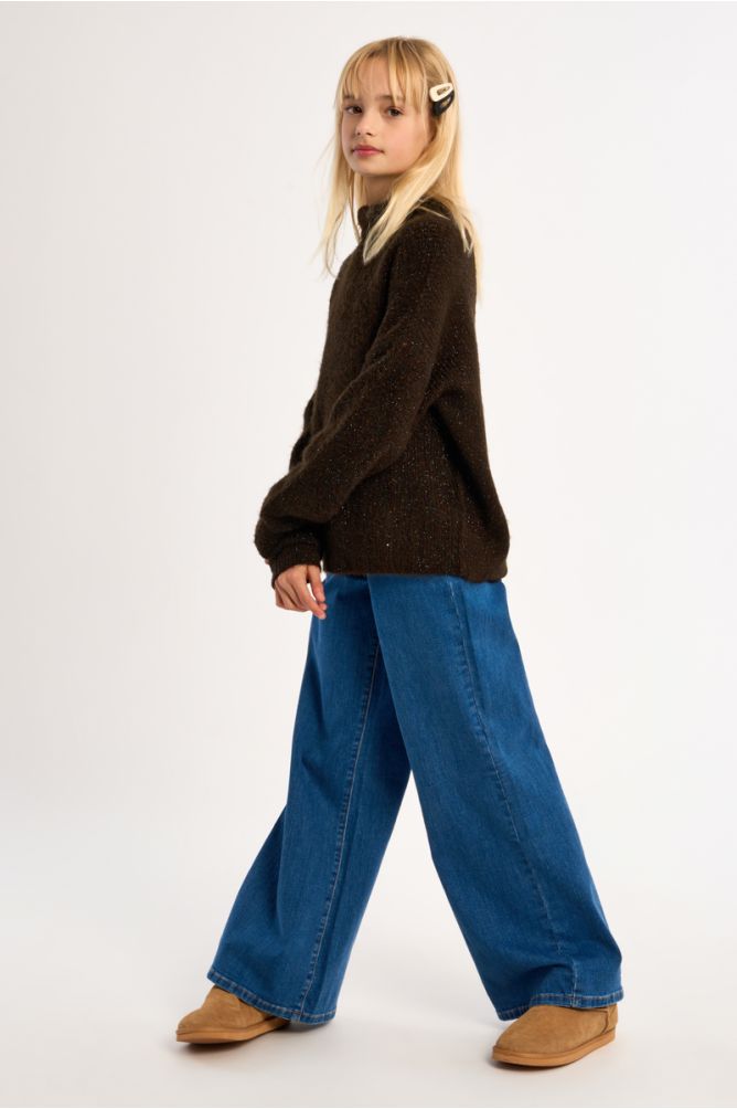 Pull en maille col roulé