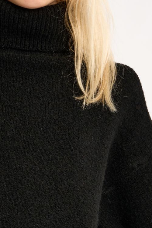 Pull oversize, col roulé