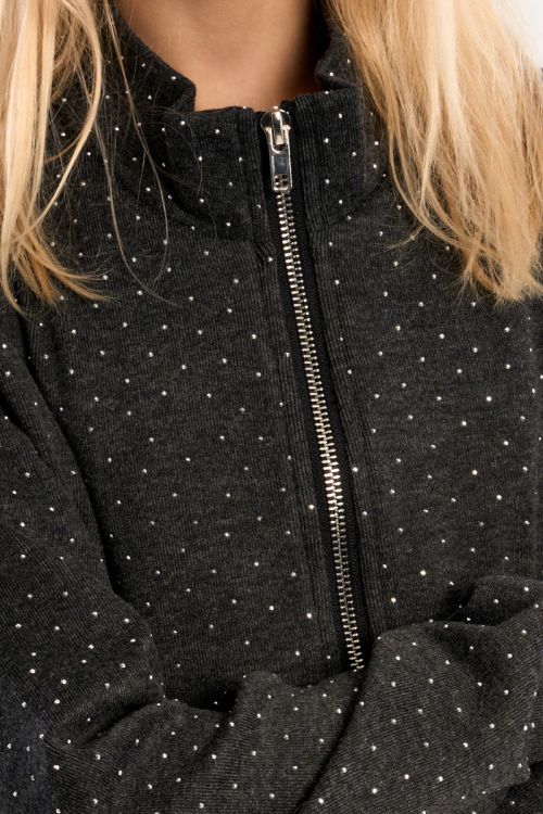 Veste zippée à pois