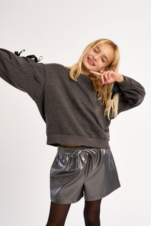 Sudadera de manga larga detalle lazos