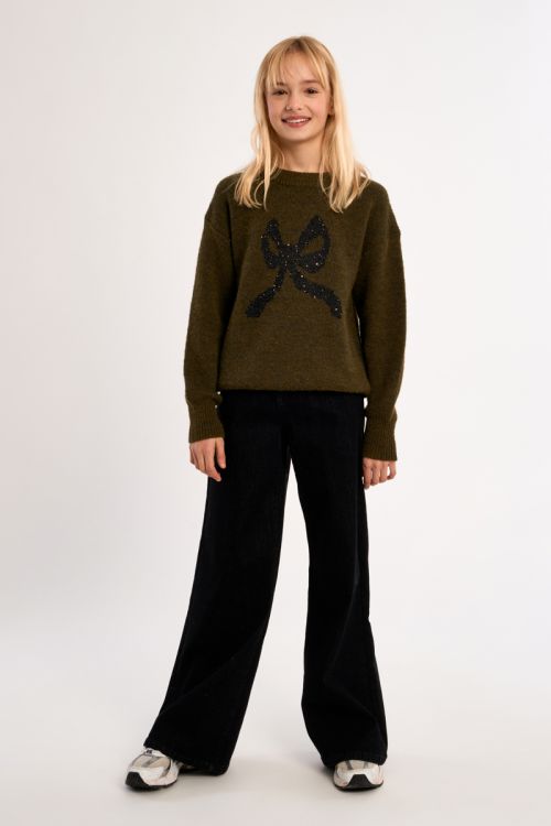 Knitted Sweater, Bow Pattern