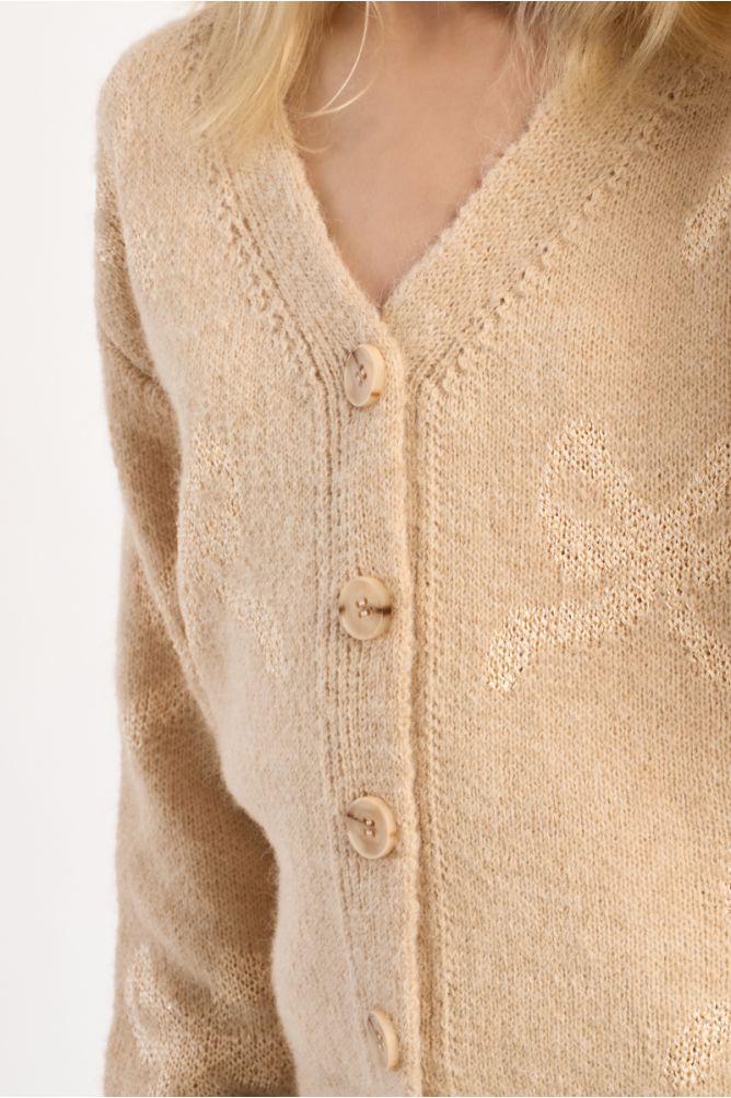 Cardigan With Buttoned Bows