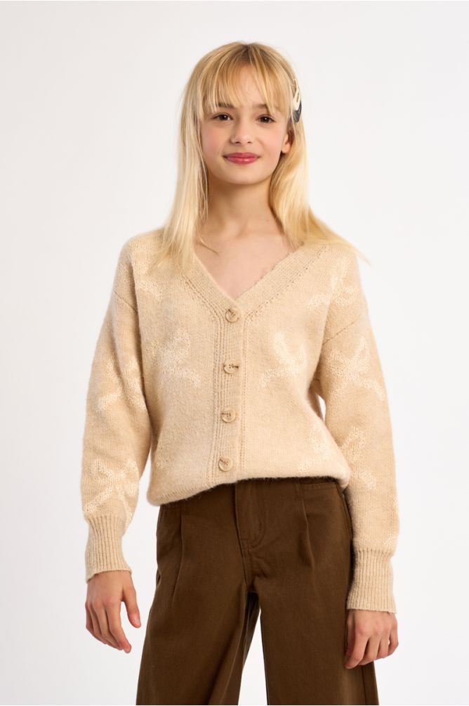 Cardigan à nœuds boutonnés