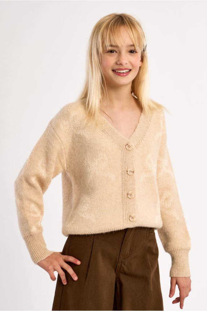 Cardigan à nœuds boutonnés