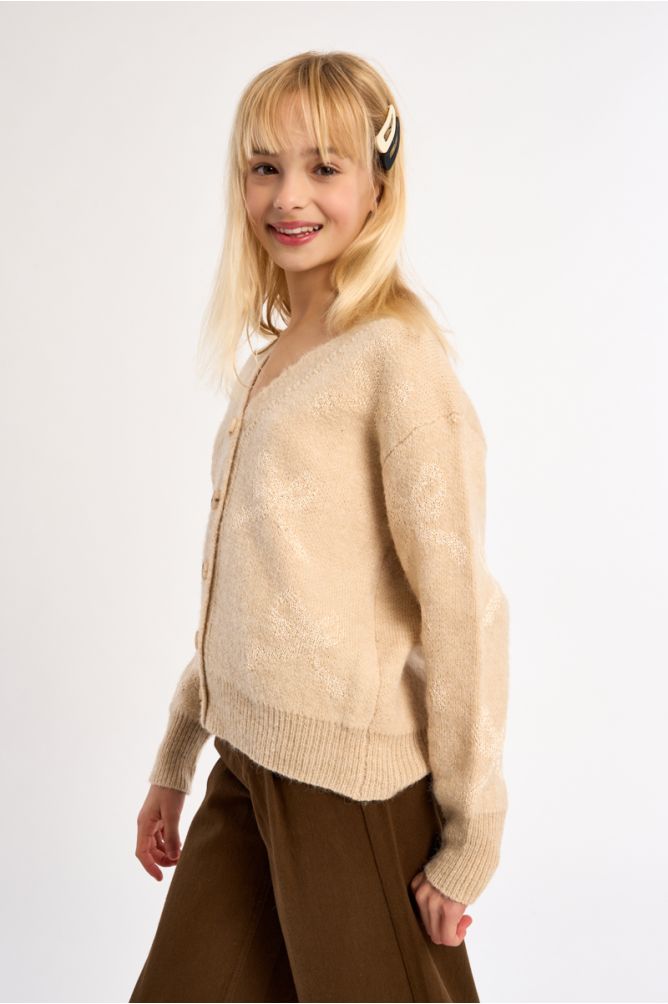 Cardigan à nœuds boutonnés
