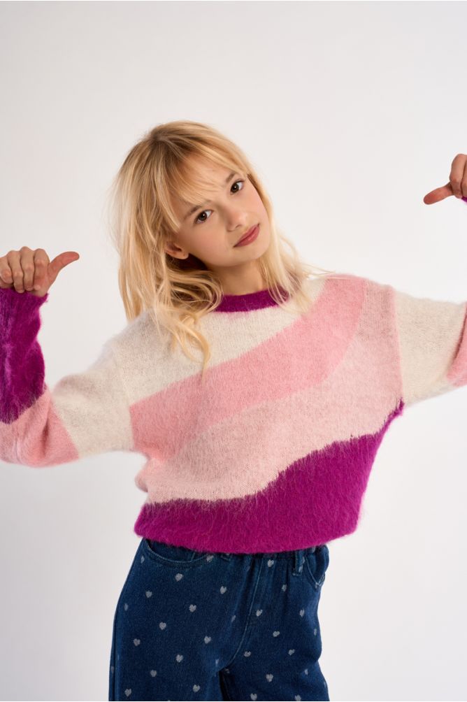 Pull en maille brossée 