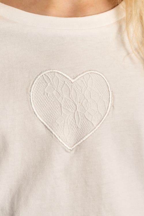 T-shirt a maniche lunghe con dettaglio in pizzo - Molly Bracken Girl