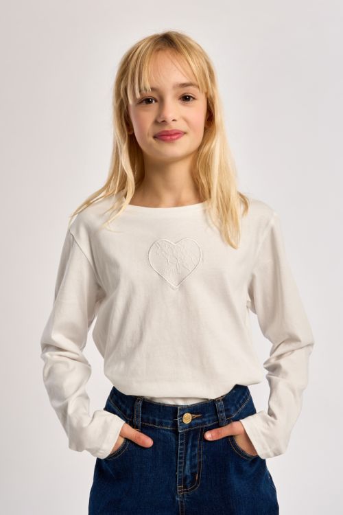 T-shirt manches longues, détail dentelle