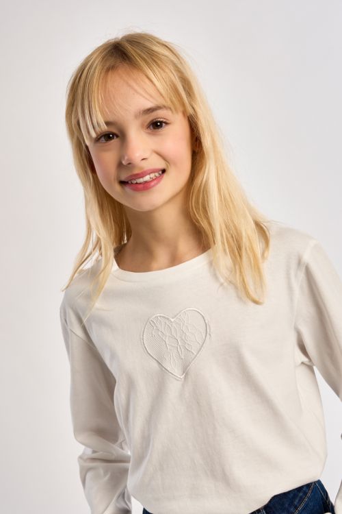 T-shirt manches longues, détail dentelle