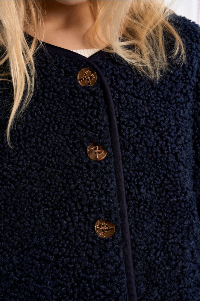 Chaqueta de manga larga de borreguito
