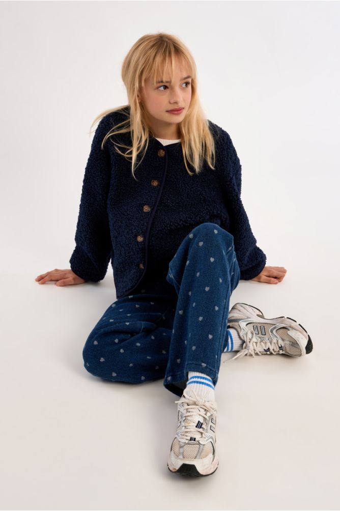 Veste texturée à boutons