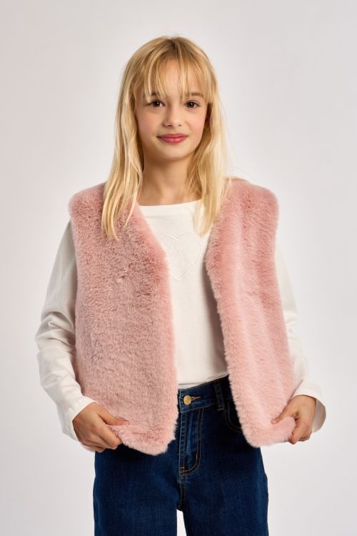 Chaleco en tejido de peluche