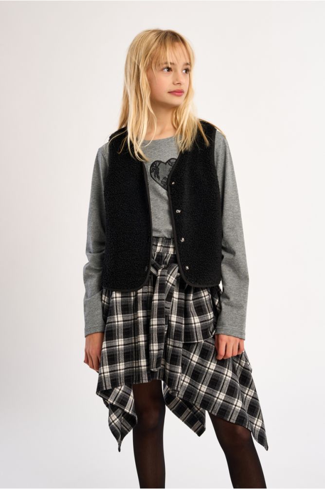 Sleeveless Jacket, Imitation Sheepskin
