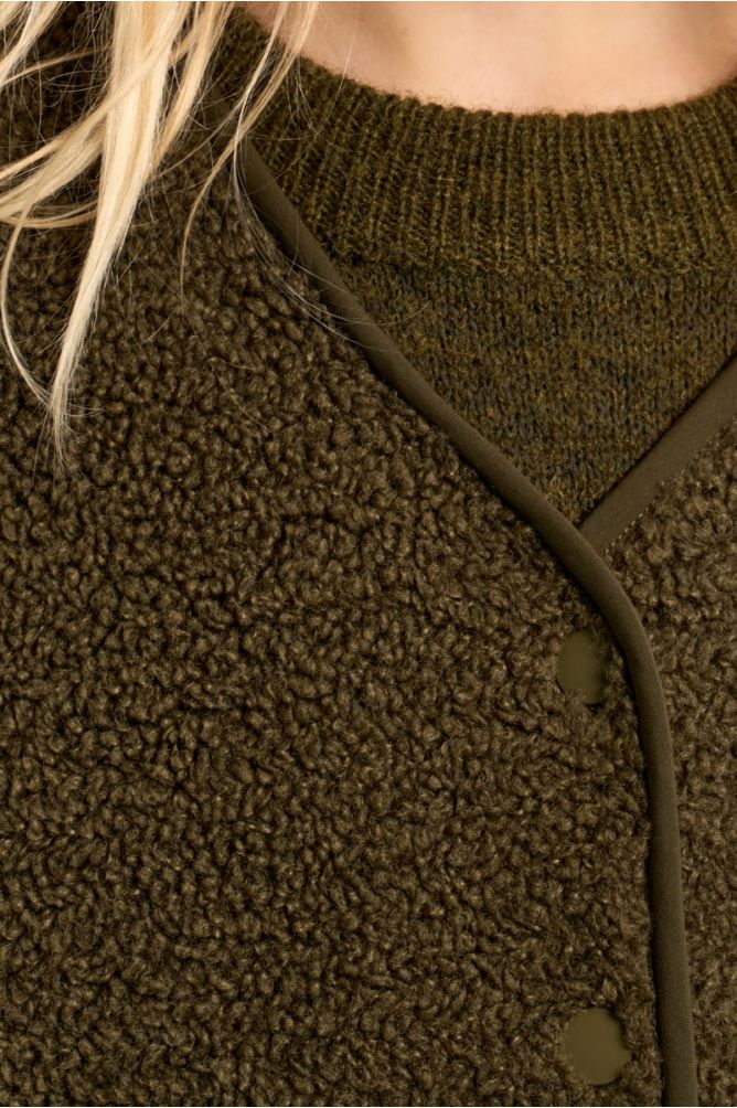 Sleeveless Jacket, Imitation Sheepskin