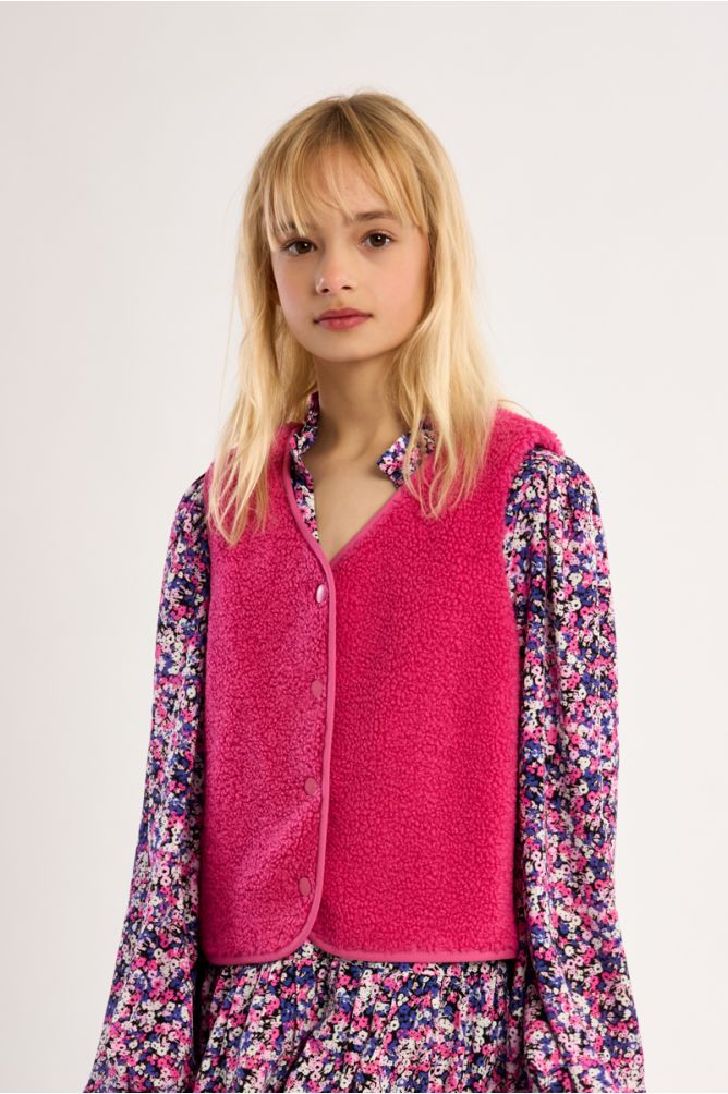 Sleeveless Jacket, Imitation Sheepskin
