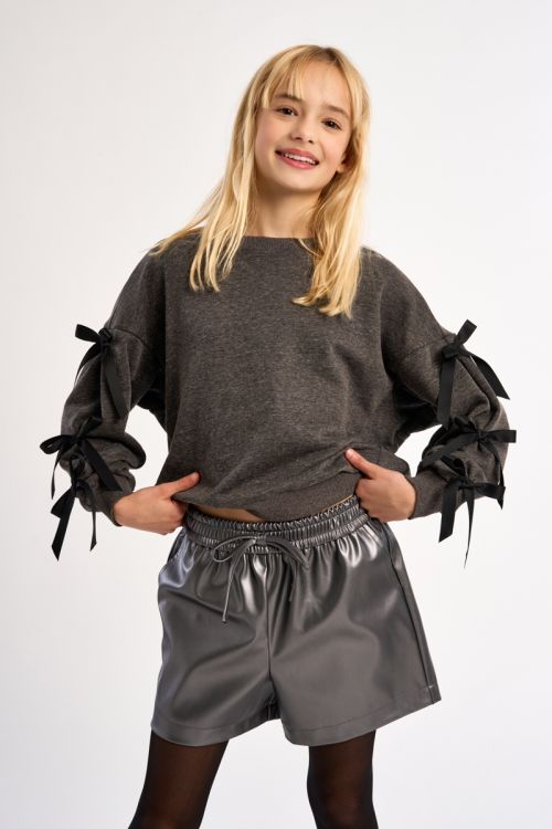 Shorts da annodare effetto similpelle - Molly Bracken Girl