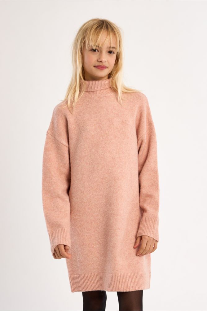 Robe en maille, col roulé