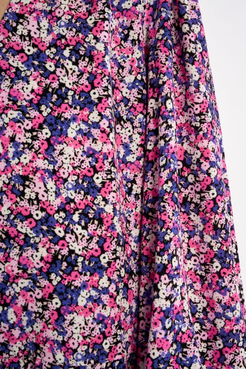 Ruffled Dress, Floral Pattern