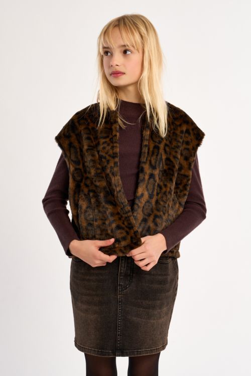 Sleeveless Faux Fur Jacket