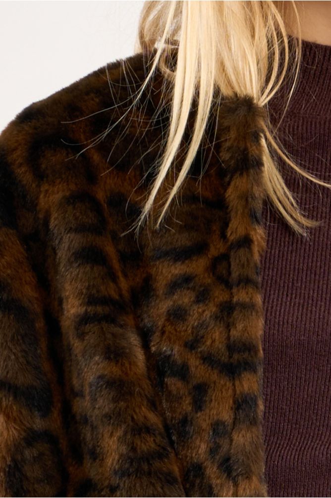 Sleeveless Faux Fur Jacket