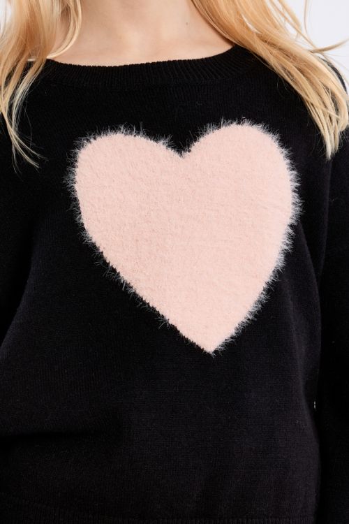 Maglione in maglia con motivo a cuore - Molly Bracken Girl