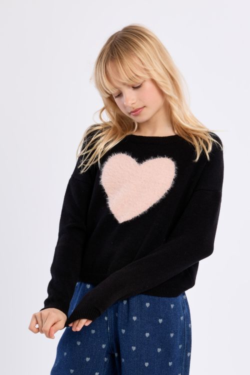 Knitted Sweater, Heart Pattern