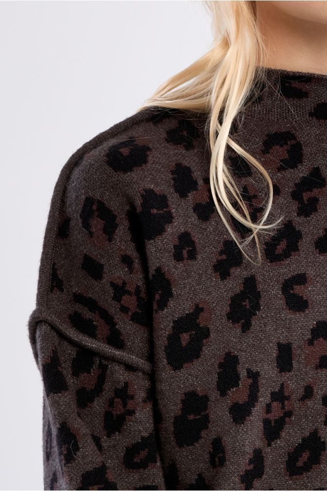 Knitted Sweater, Animal Print