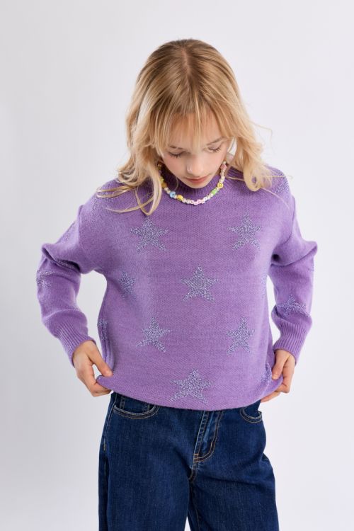 Pull en maille à motifs étoiles