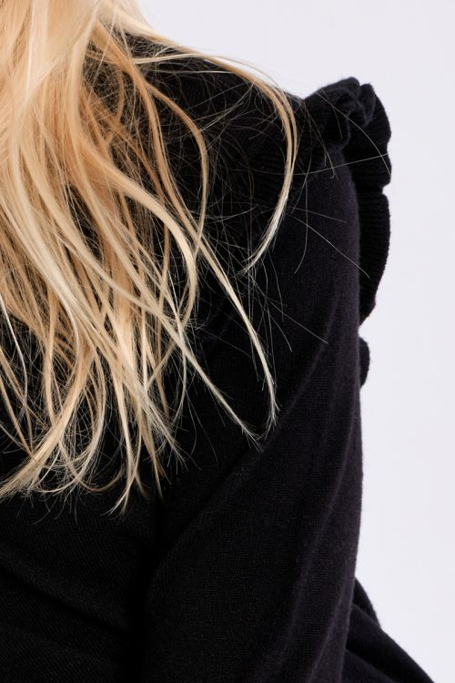 Knitted Sweater, Ruffled Shoulders