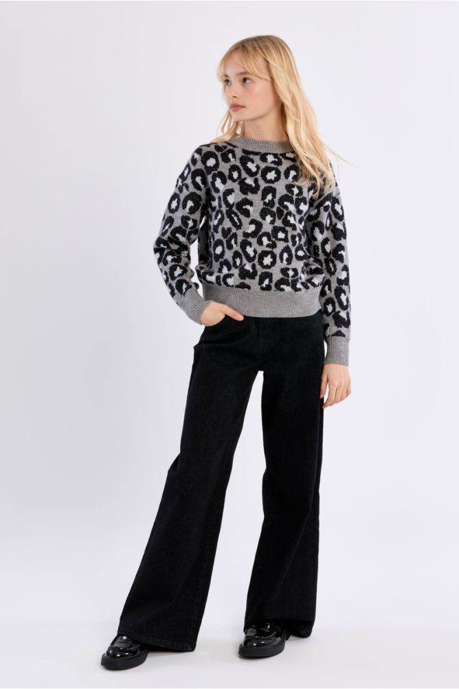 Knitted Sweater, Leopard Print