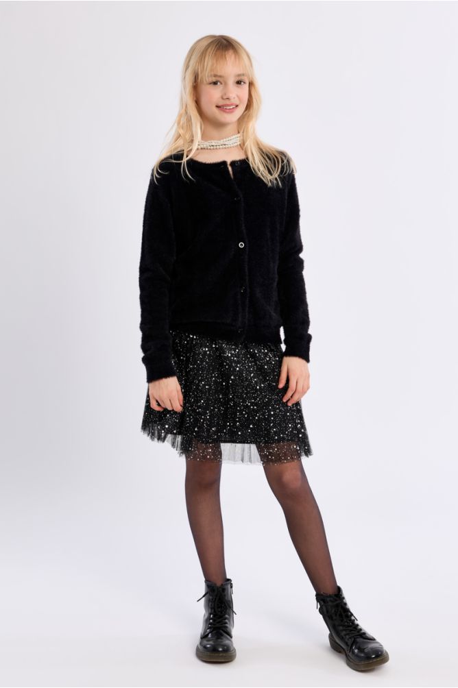 Cardigan duveteux