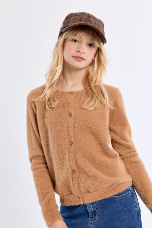 Cardigan duveteux