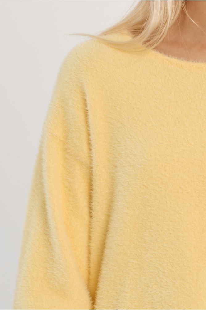 Fluffy Crew Neck Sweater