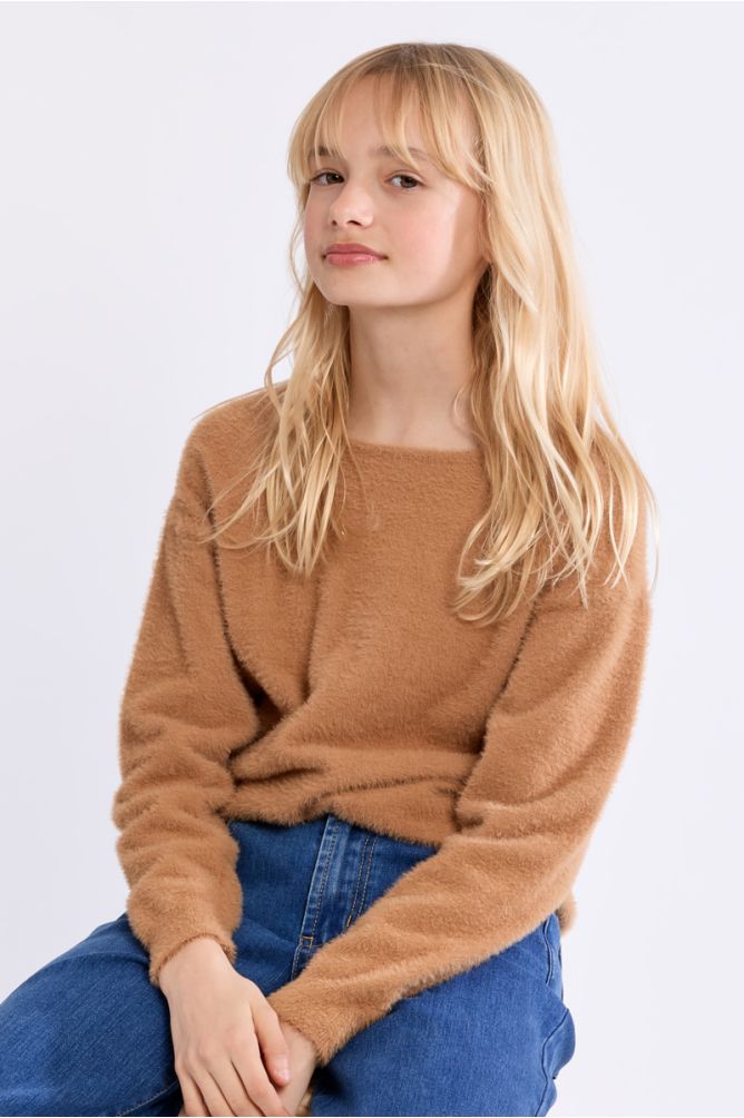 Jersey de manga larga de pelo