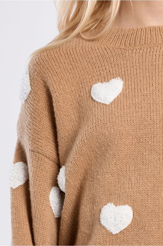 Jersey de manga larga detalle corazones
