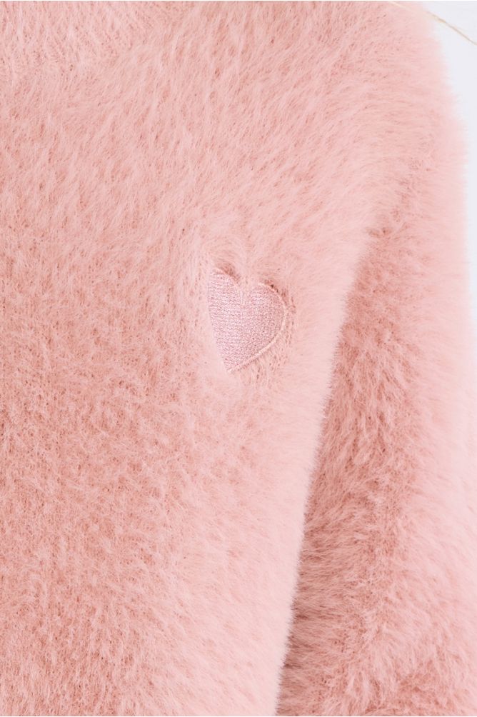 Maglione soffice con cuore ricamato - Molly Bracken Girl