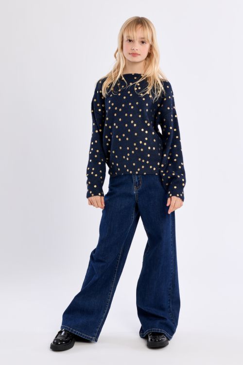 Knitted Sweater, Polka Dot Print