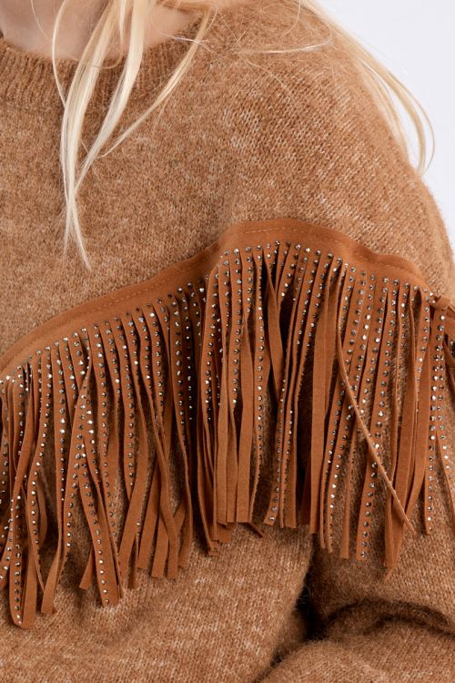 Knitted Sweater, Fringe Detail