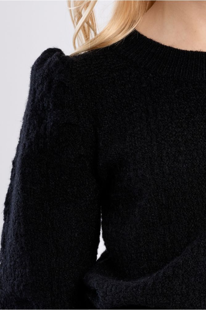 Pull en maille, épaules froncées