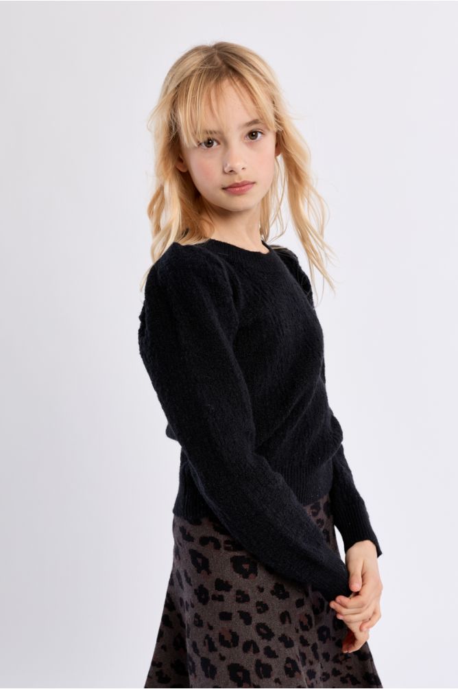 Knitted Sweater, Gathered Shoulders