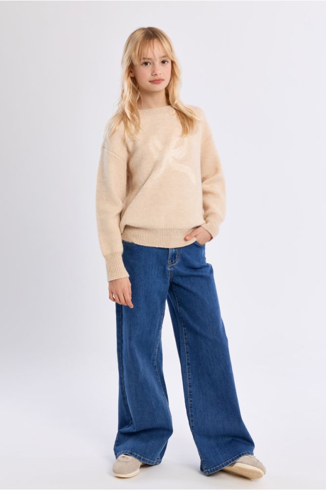 Knitted Sweater, Bow Pattern