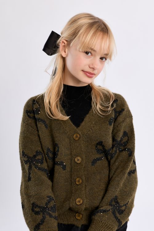 Cardigan à nœuds boutonnés