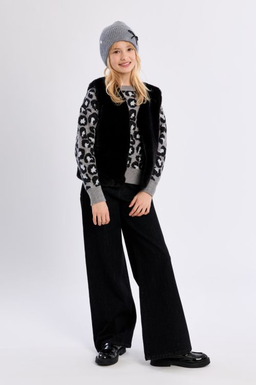 Sleeveless Faux Fur Jacket