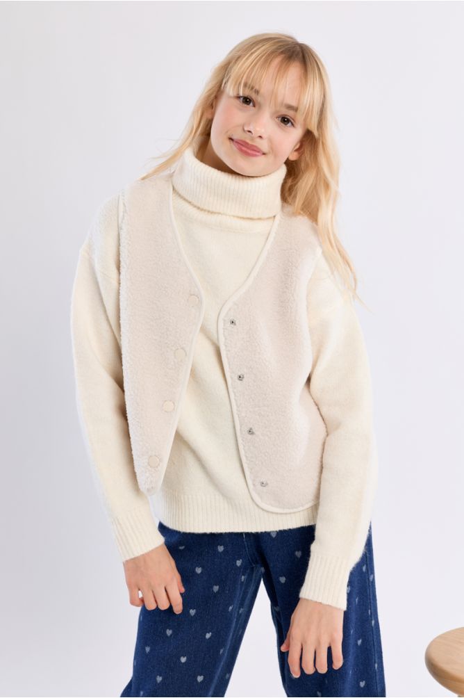 Veste sans manches, imitation mouton