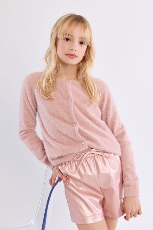 Short noué, effet simili-cuir