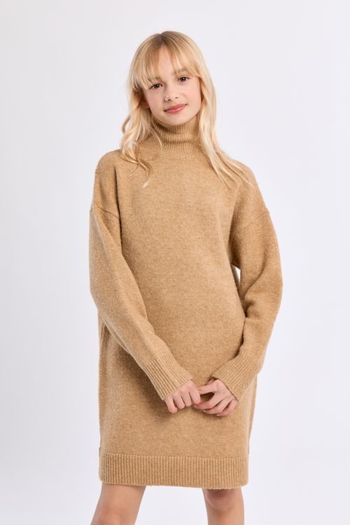Robe en maille, col roulé
