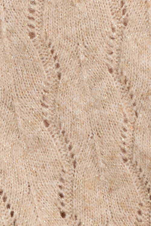 Pull en maille ajouré, col montant