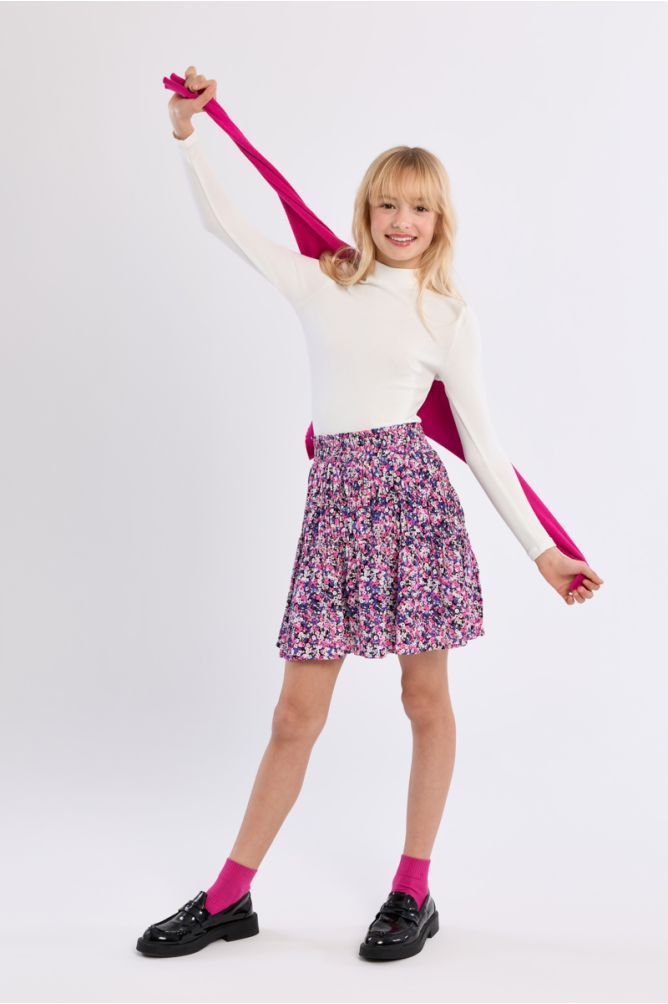 Long-Sleeved Top With High Collar